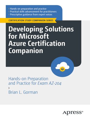 cover image of Developing Solutions for Microsoft Azure Certification Companion